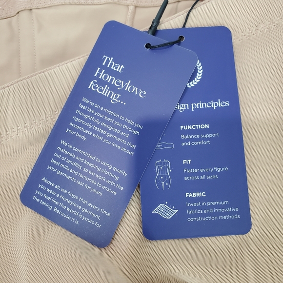 NWT Honeylove Super Power Shorts Size XL Sand/Nude Shapewear With Straps HLSW05 - Picture 7 of 11